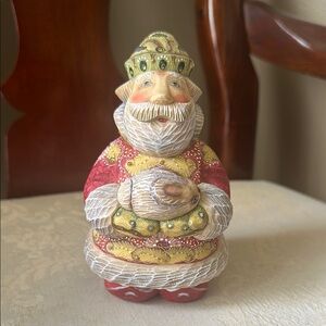 G. DeBrekht Artistic Studios Limited Ed Forest Friends Santa w/bunny 0206/1,500